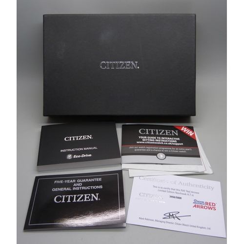 870 - A Citizen Royal Air Force Red Arrows Limited Edition wristwatch, with box, papers and outer box