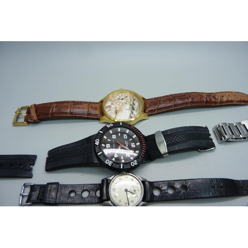 952 - Seven wristwatches, Citizen, Dambusters, Lorus, two Summit, Accurist and Citizen