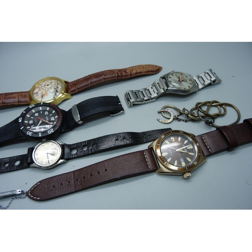 952 - Seven wristwatches, Citizen, Dambusters, Lorus, two Summit, Accurist and Citizen