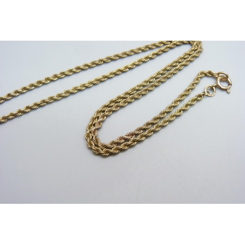 974 - A 9ct gold chain, 11.2g