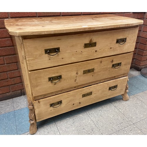 98 - A 19th Century French pine chest of drawers