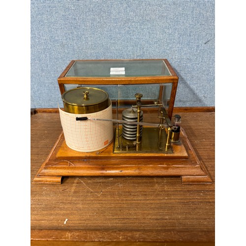 352 - An early 20th Century oak cased Short & Mason of London barograph