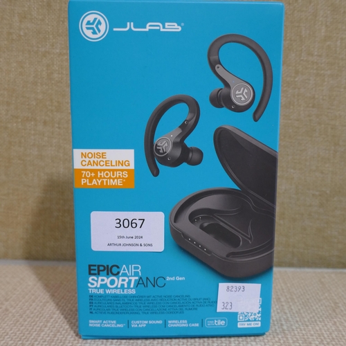 3067 - Jlab Epic Air Sport Anc  True Wireless Earbuds (323-199) *This lot is subject to VAT