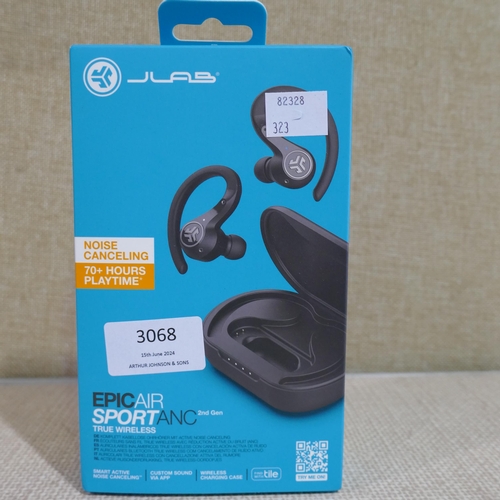 3068 - Jlab Epic Air Sport Anc True Wireless Earbuds (323-196) *This lot is subject to VAT