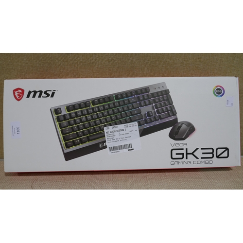 3071 - Msi Gk30 Vigor Gaming Keyboard & Mouse (323-242) *This lot is subject to VAT