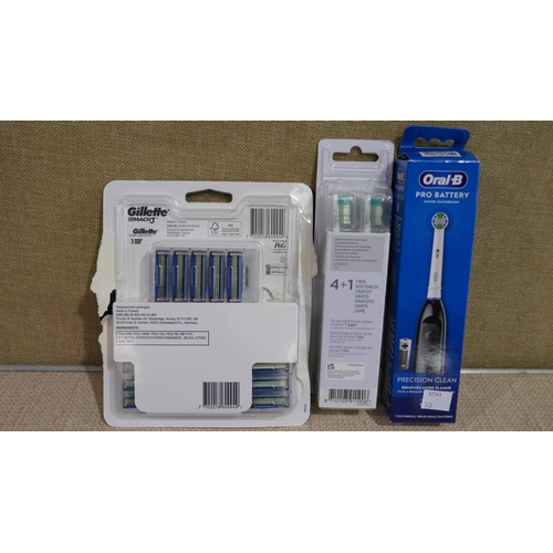 3074 - Oral-B Db5 B Toothbrush - (Device Only), Philips Brush Heads, Gillette Mach 3 Blades  (323-454,375,3... 