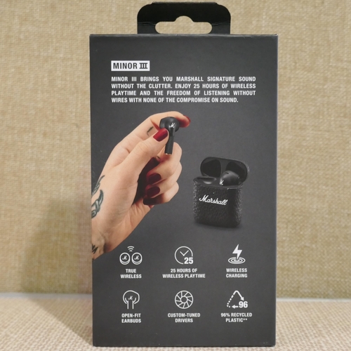 3075 - Marshall Minor III  Wireless Earbuds (323-188) *This lot is subject to VAT