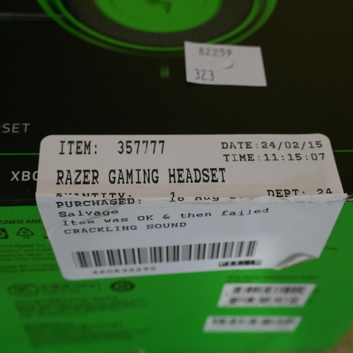 3076 - Razer Kraken Green Gaming Headset  (323-234) *This lot is subject to VAT