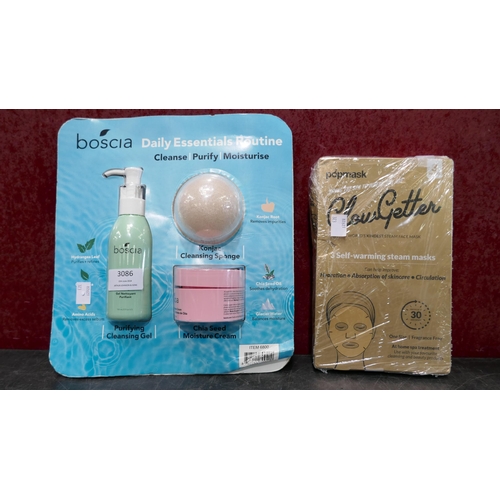 3086 - Boscia Daily Essentials Routine Set, Glow Getter Sheet Masks (323-333,410) *This lot is subject to V... 