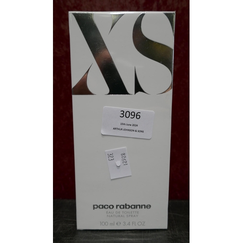 3096 - Paco Rabanne Xs Mens 100ml Edt (323-334) *This lot is subject to VAT