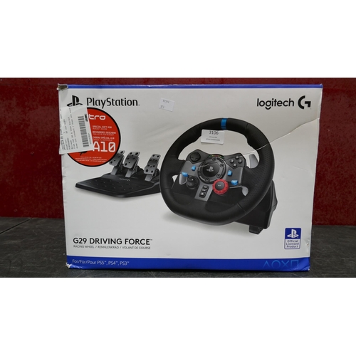 3106 - Logitech Playstation G29 Driving Force Steering Wheel And Pedals (for Ps5/Ps4 & Pc), Original RRP £1... 