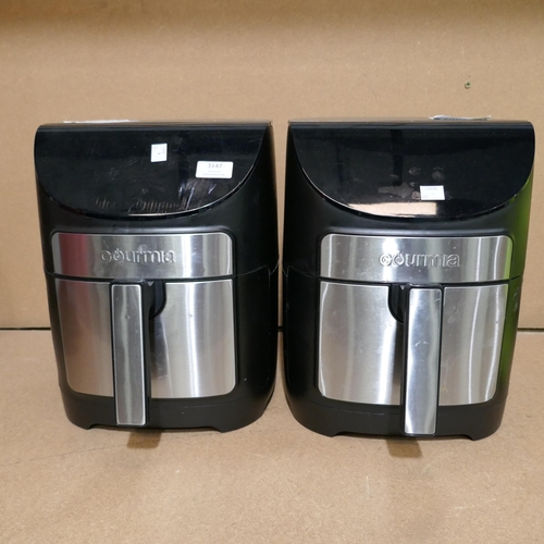 3147 - Two Gourmia Air Fryers 7QT - One Fryer requires a UK adaptor (327-621 ) (322-62) *This lot is subjec... 