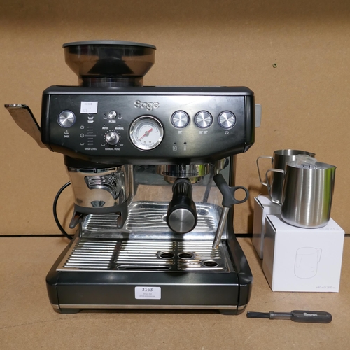 3163 - Sage Barista Impress Express Coffee Machine - Model Ses876Bst4Guk1, Original RRP £539.99 + VAT (323-... 