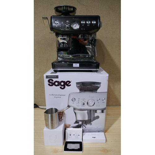 3164 - Sage Barista Impress Express Coffee Machine - Model Ses876Bst4Guk2, Original RRP £539.99 + VAT (323-... 