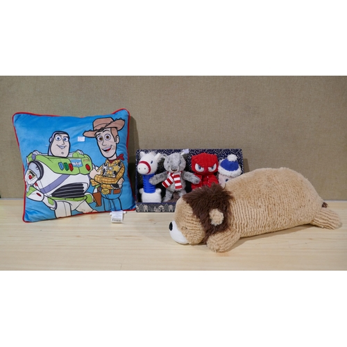 3173 - Toy Story Pillow, Bone & Barkers Seasonal Dog Toys And Little Miracles Teddy    (323-407,477) *This ... 