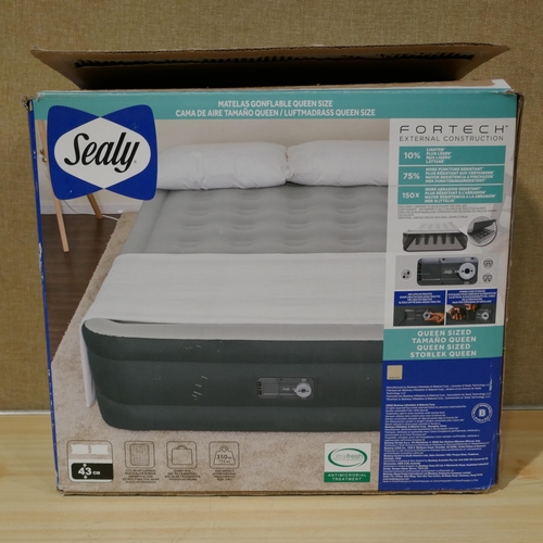 3188 - Sealy Fortech Airbed  with Built In Pump (323-198) *This lot is subject to VAT