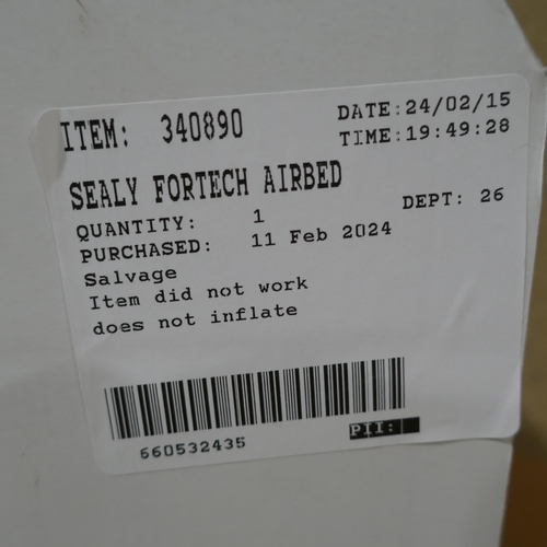 3196 - Sealy Fortech Airbed With Built in Pump (323-534) *This lot is subject to VAT