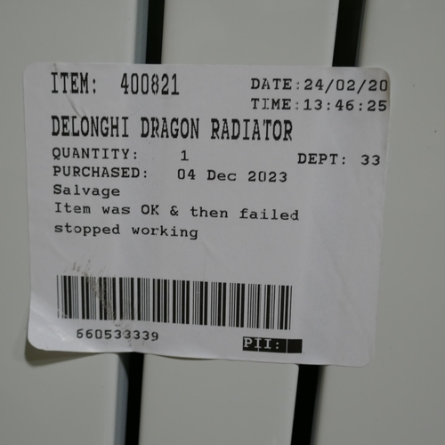 3198 - Delonghi Dragon 4 Pro  Radiator - Model Trdx40820E, Original RRP £99.99 + VAT (323-132) *This lot is... 