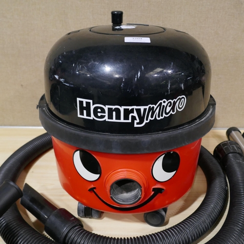 3204 - Henry Micro Hi-Flo Vacuum Cleaner - Model 900671/Hvr200M , Original RRP £139.99 + VAT (323-93) *This... 