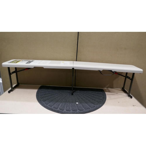 3255 - Elevate 6Ft Folding Bench, Apache Mills Demi Loom Entry Mat (323-332, 467) *This lot is subject to V... 