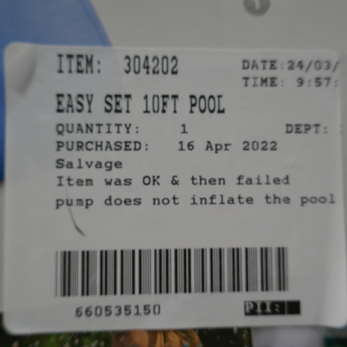 3263 - Easy Set 10Ft Pool  (323-220) *This lot is subject to VAT