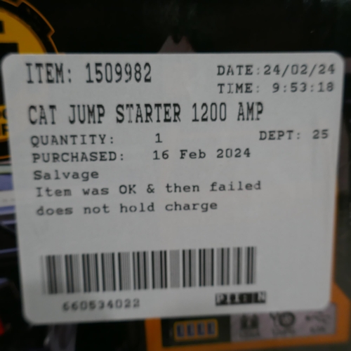 3274 - Cat Jump Starter - Model 1200 Ampcj1000Dxt  (323-184) *This lot is subject to VAT