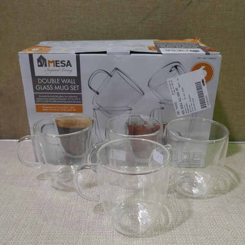 3301 - 4x Mesa Double Wall Mugs (323-419) *This lot is subject to VAT