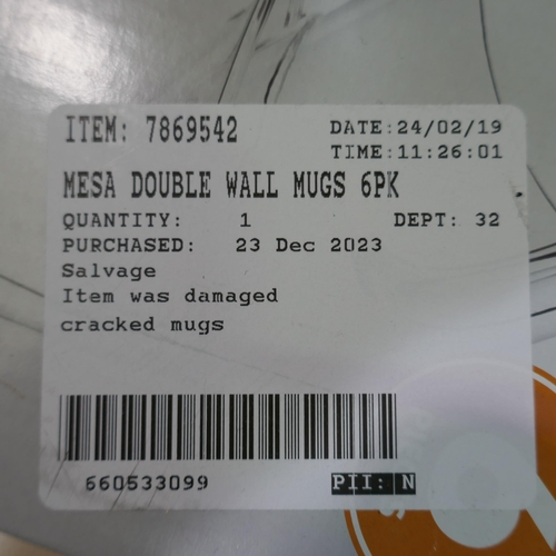 3301 - 4x Mesa Double Wall Mugs (323-419) *This lot is subject to VAT