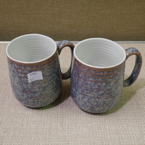 3306 - 5x Reactive Glaze Mugs (323-443) *This lot is subject to VAT