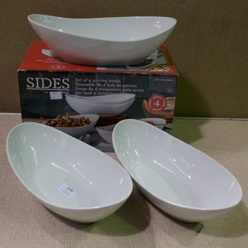 3308 - 3x Stoneware Sides Serving Bowls (323-458) *This lot is subject to VAT