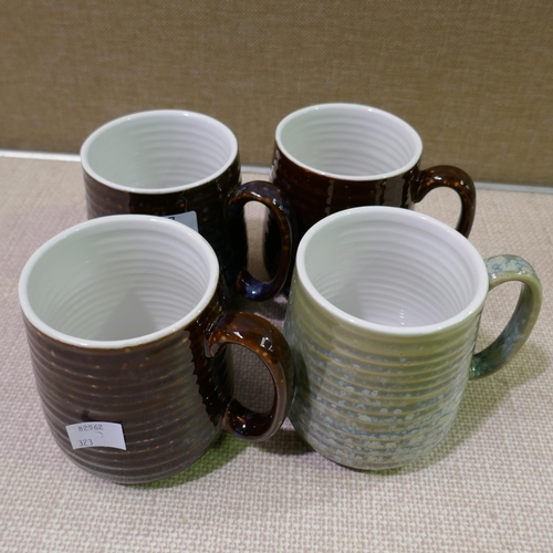 3317 - 4x Reactive Glaze Mugs  (323-451) *This lot is subject to VAT