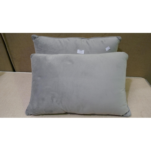 3320 - 4 x Velvet Oblong Cushions (323-496,497) *This lot is subject to VAT