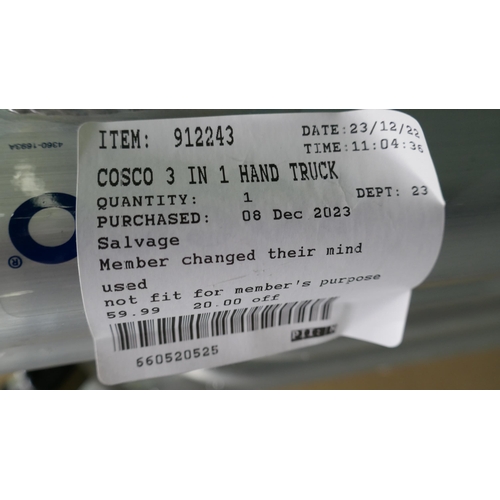 3336 - Cosco 3 In 1 Hand Truck  (323-155) *This lot is subject to VAT