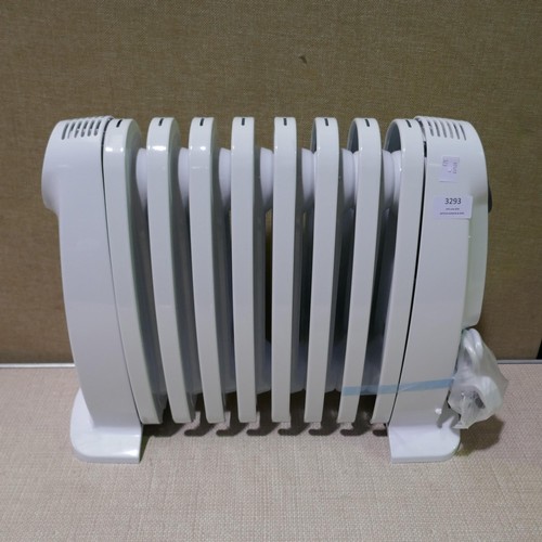 3293 - Delonghi Oil Filled Small Radiator   (323-218) *This lot is subject to VAT