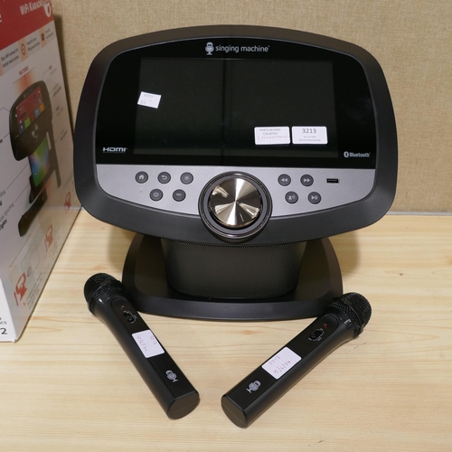 3213 - Singing Machine Portable Karaoke Machine With Microphones - Model Ism9010, Original RRP £189.99 + VA... 