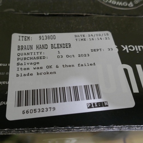 3214 - Braun Hand Blender - Model Mq9138Xi (323-167) *This lot is subject to VAT