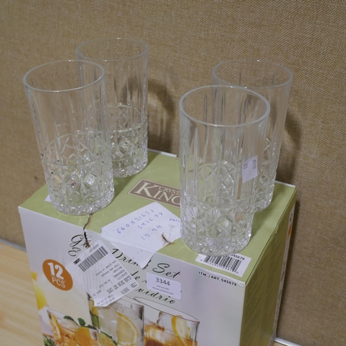 3344 - 3x Signature Ramen Bowls, Glass Drink Set (323-426,447) *This lot is subject to VAT