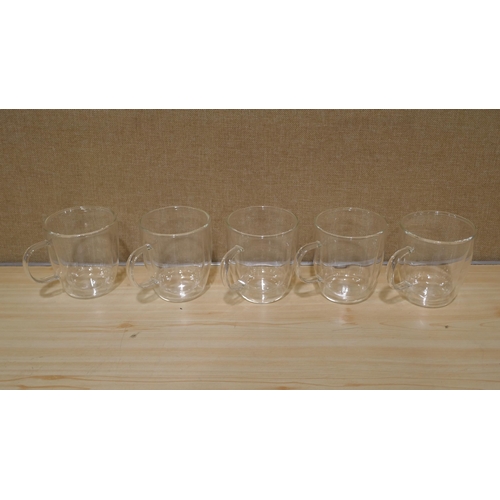 3348 - 5x Mesa Double Wall Mugs (323-417) *This lot is subject to VAT