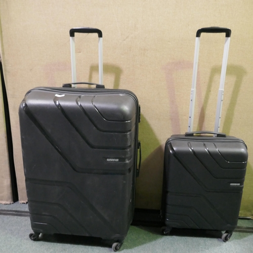 3359 - American Tourister Black 2pc Luggage Set (323-537) *This lot is subject to VAT