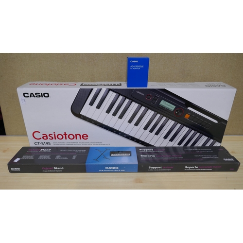 3367 - Casio Casiotone Full Size Keyboard With Stand - Model Ct-S195Ad, Original RRP £124.99 + VAT (323-101... 