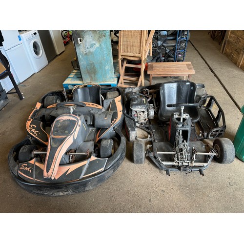 2156 - Two petrol Go-Karts including a SodiKart - sold as found, one seen running however both will require... 