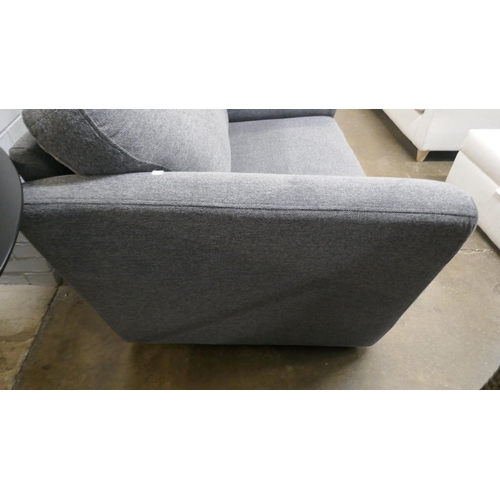 1314 - A grey upholstered two seater sofa