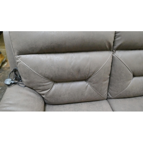 1341 - Justin Brown 3 Seater Power Recliner , Original RRP £833.33 + VAT (4202-19) *This lot is subject to ... 