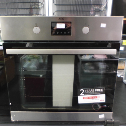3099 - AEG Single Pyrolytic Oven with SteamBake, Model BPS355031M (448-79) *This lot is subject to vat