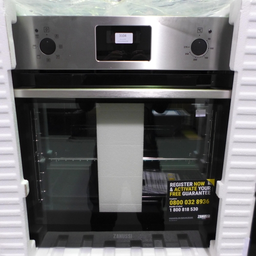 3104 - Zanussi Single Multifunction Oven- Model no -ZOHNX3X1, Original RRP £265.83 inc vat (448-161) *This ... 