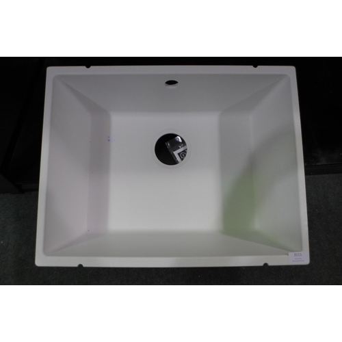 3111 - Blanco Samos White 1.0 Bowl Composite Undermount Sink, Original RRP £332.5 inc vat (448-80) *This lo... 