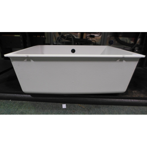 3111 - Blanco Samos White 1.0 Bowl Composite Undermount Sink, Original RRP £332.5 inc vat (448-80) *This lo... 