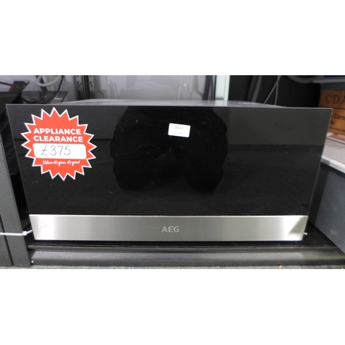 3117 - AEG Stainless Steel And Black Warming Drawer - Model no -KDK912924M, Original RRP £507.5 inc vat (44... 