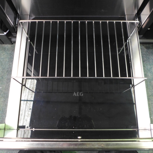 3117 - AEG Stainless Steel And Black Warming Drawer - Model no -KDK912924M, Original RRP £507.5 inc vat (44... 