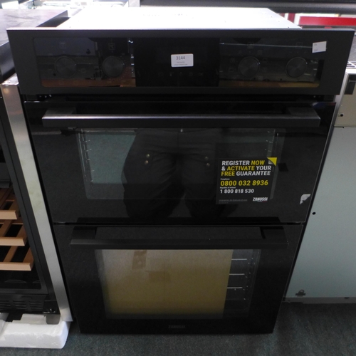 3144 - Zanussi Built-in Double Oven with AirFry, Original RRP £540.84 inc vat (448-119) *This lot is subjec... 